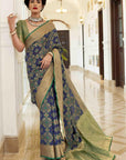 Light Blue Traditional Patola Silk Weaving Saree - Ranjvani