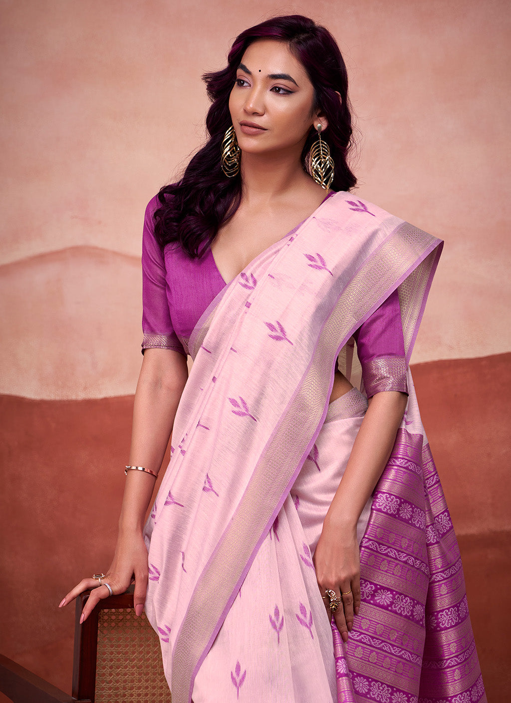 मुगा कॉटन साड़ी