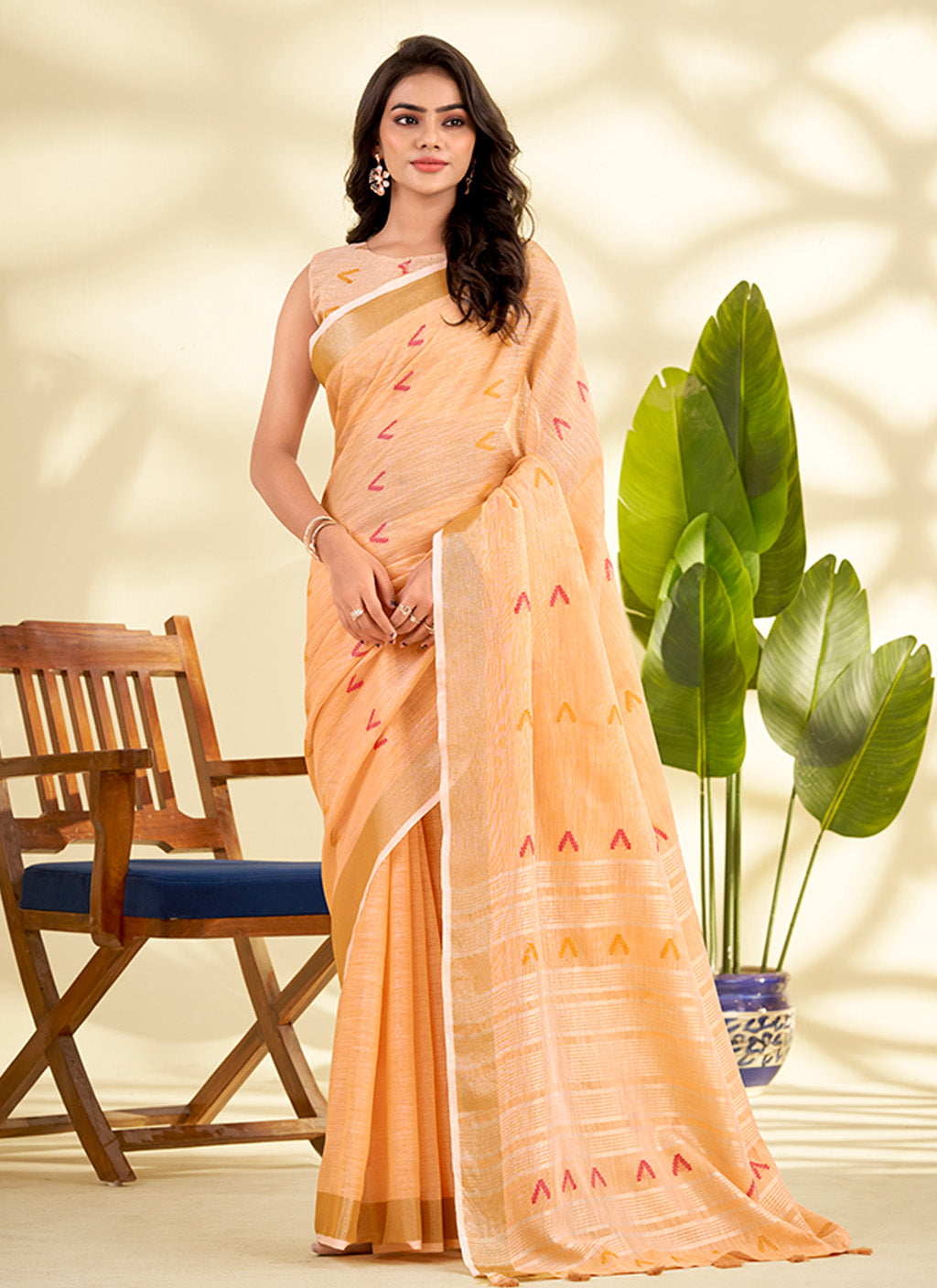 मुगा कॉटन साड़ी