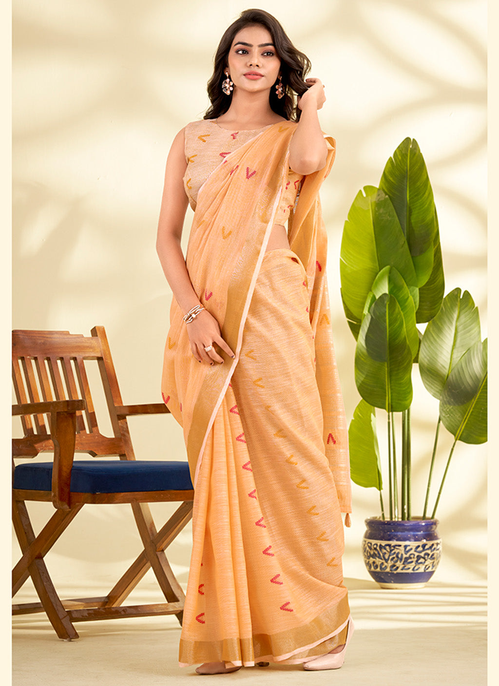 मुगा कॉटन साड़ी