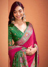 Dark Pink Patola Saree