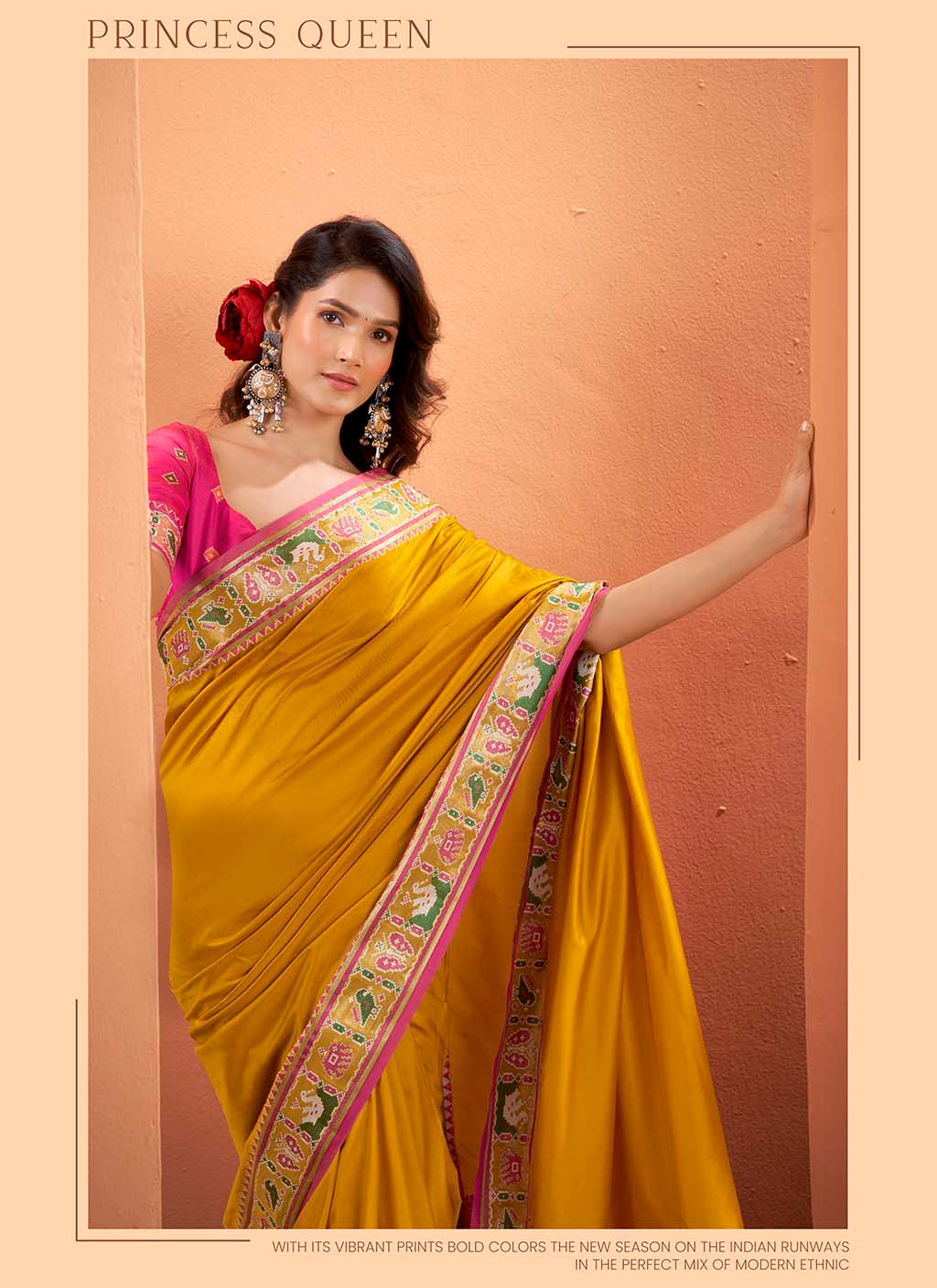 Mustard Yellow Patola Saree