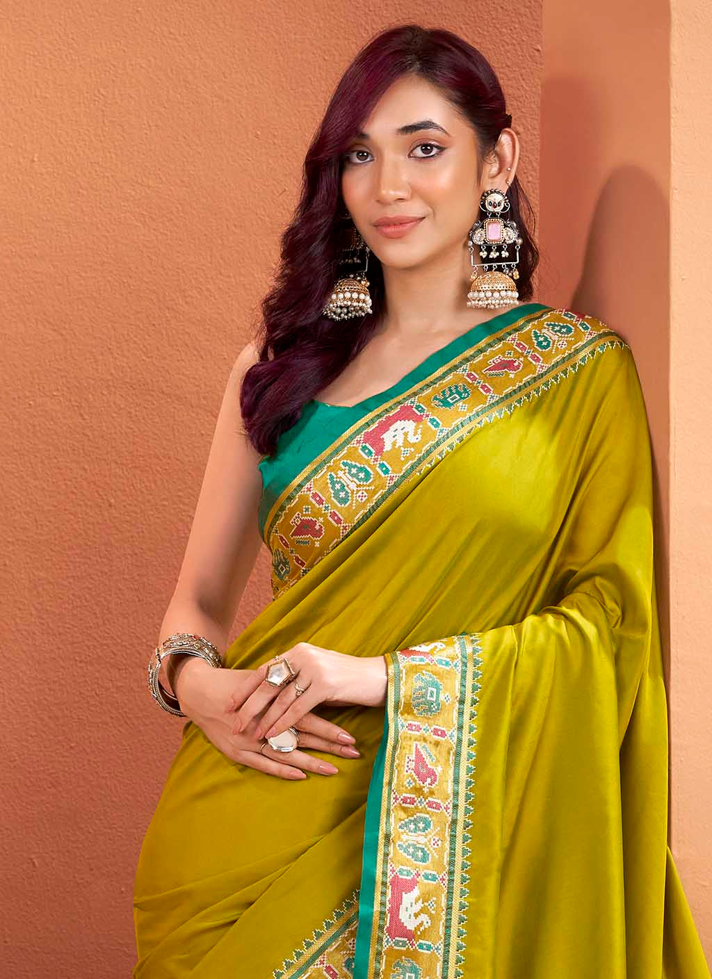 Mehandi Patola Saree