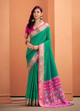 Bottal Green Patola Saree
