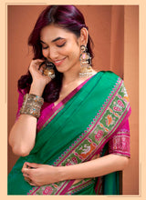 Bottal Green Patola Saree