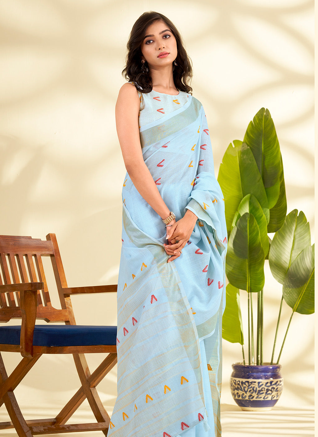 मुगा कॉटन साड़ी