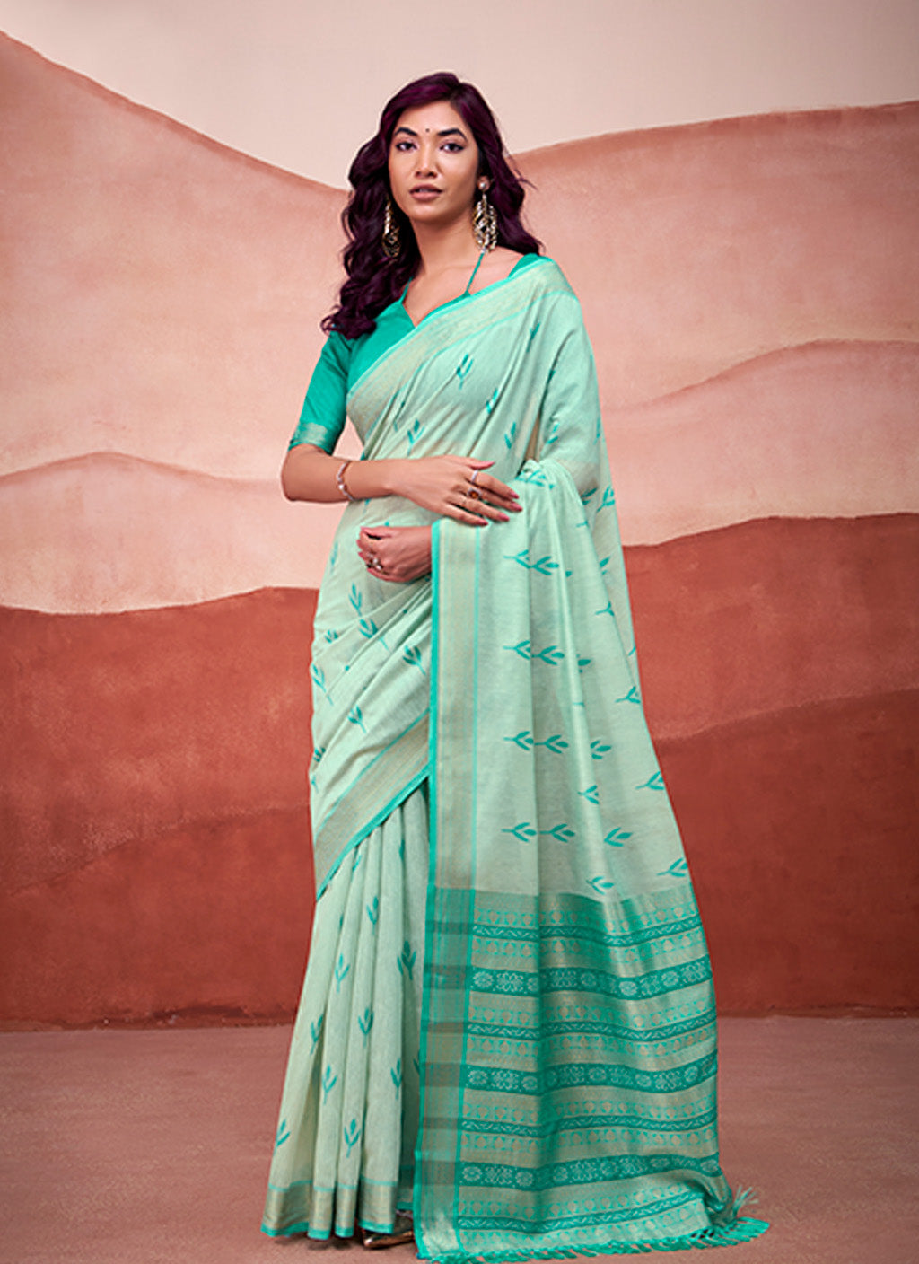 मुगा कॉटन साड़ी