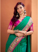 Bottal Green Patola Saree