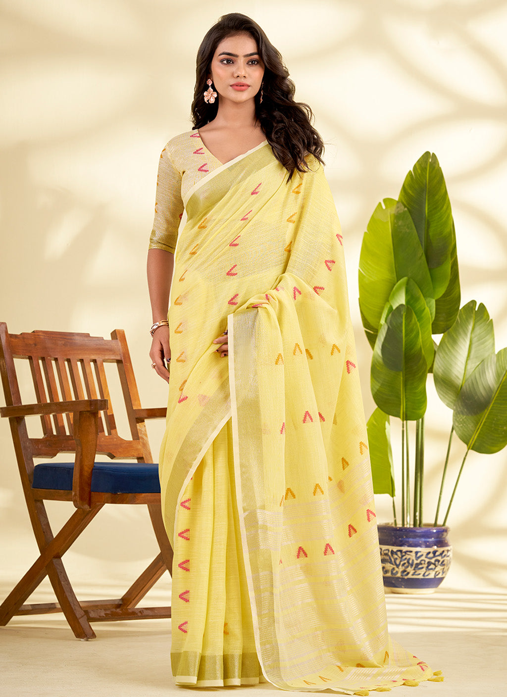 मुगा कॉटन साड़ी