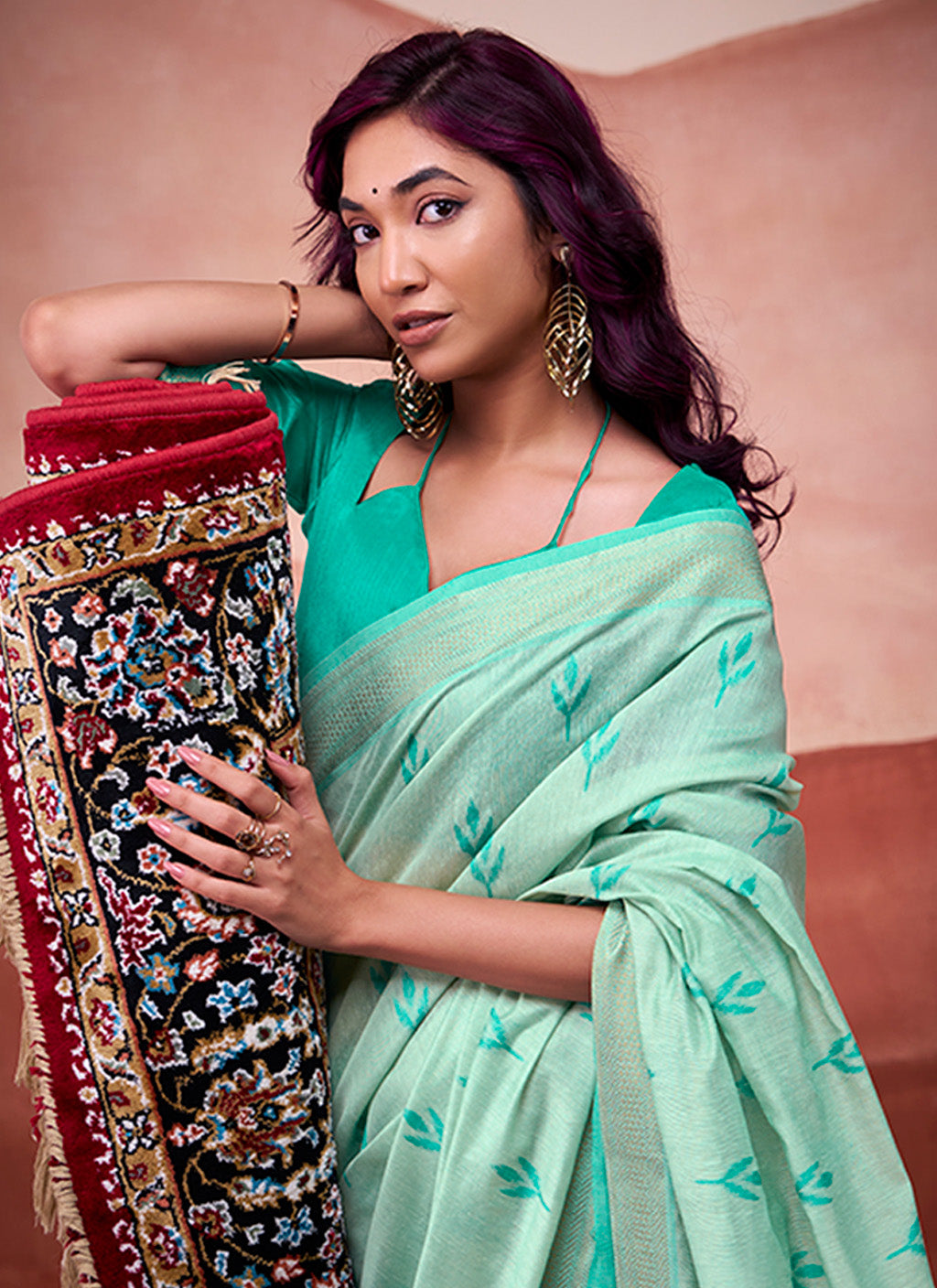 मुगा कॉटन साड़ी