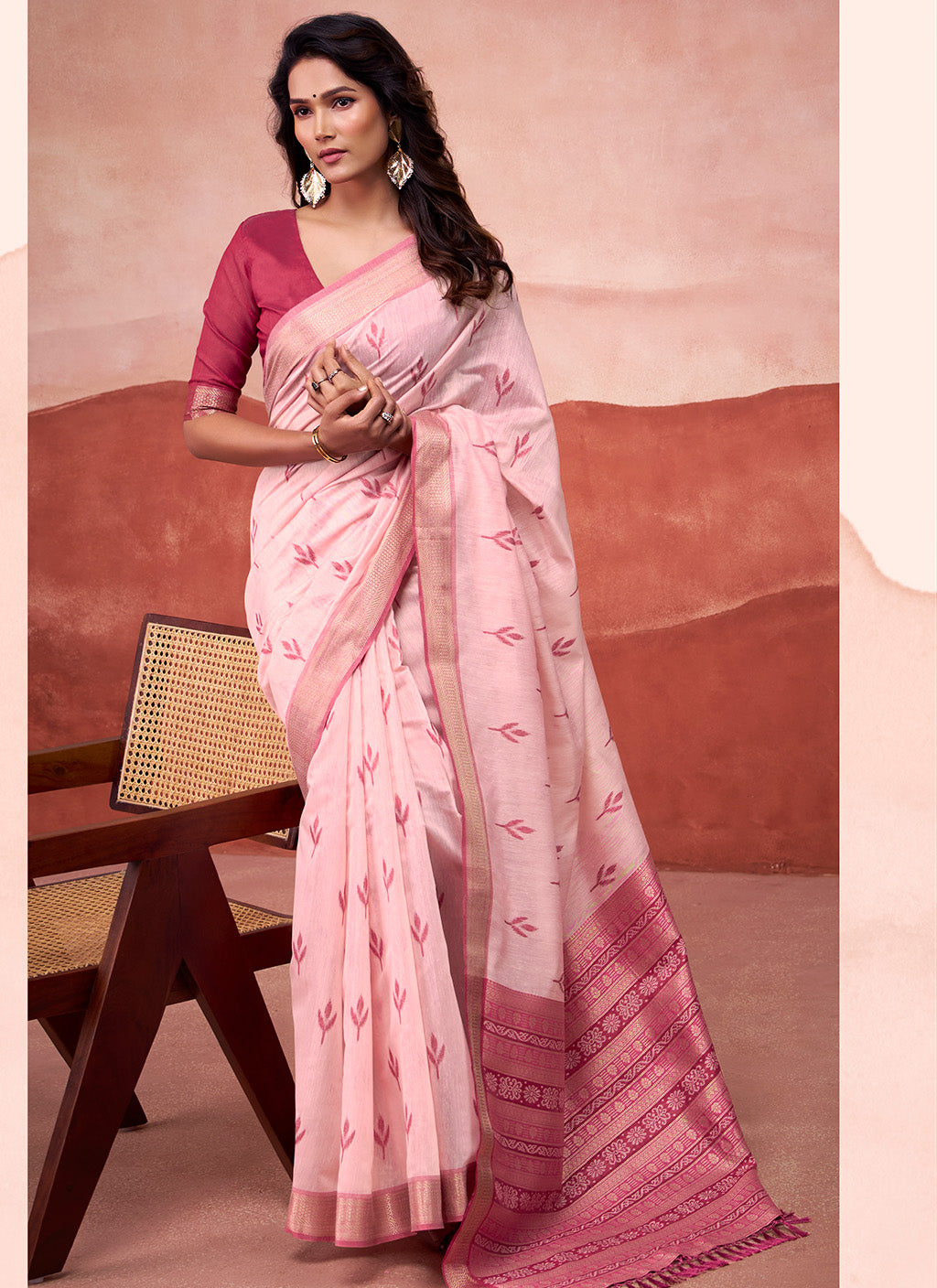 मुगा कॉटन साड़ी