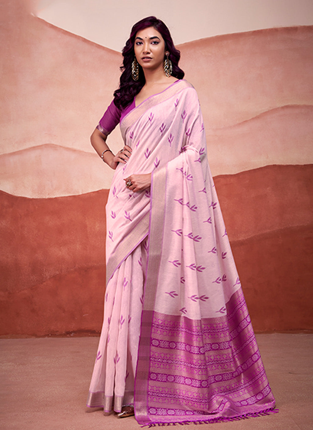 मुगा कॉटन साड़ी