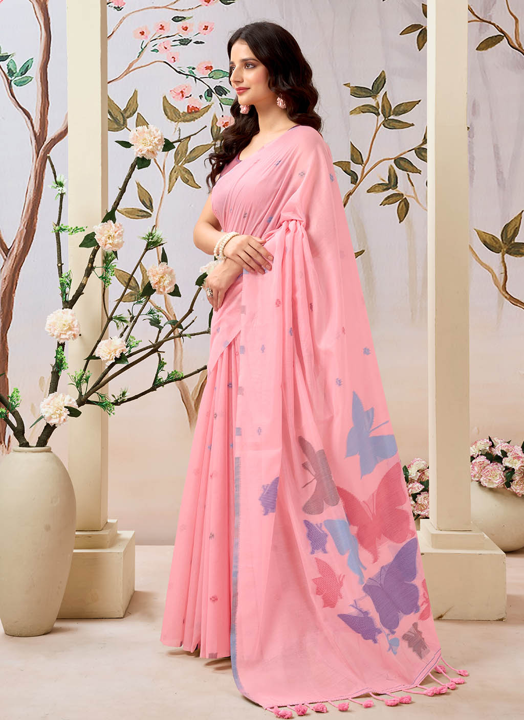 मुगा कॉटन साड़ी