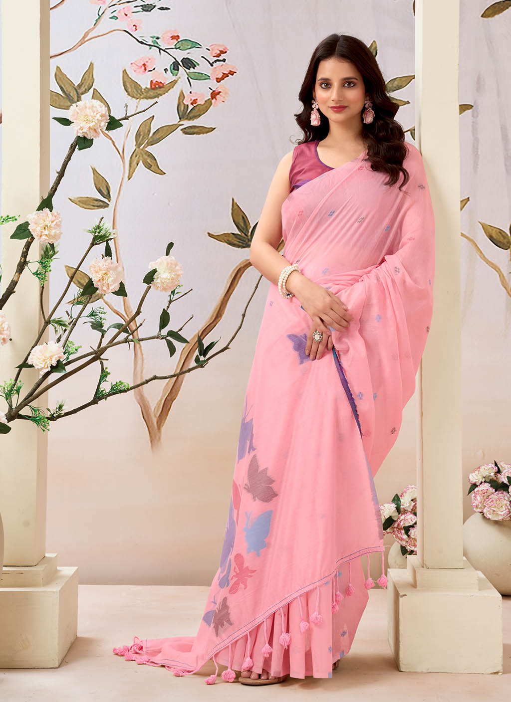 मुगा कॉटन साड़ी