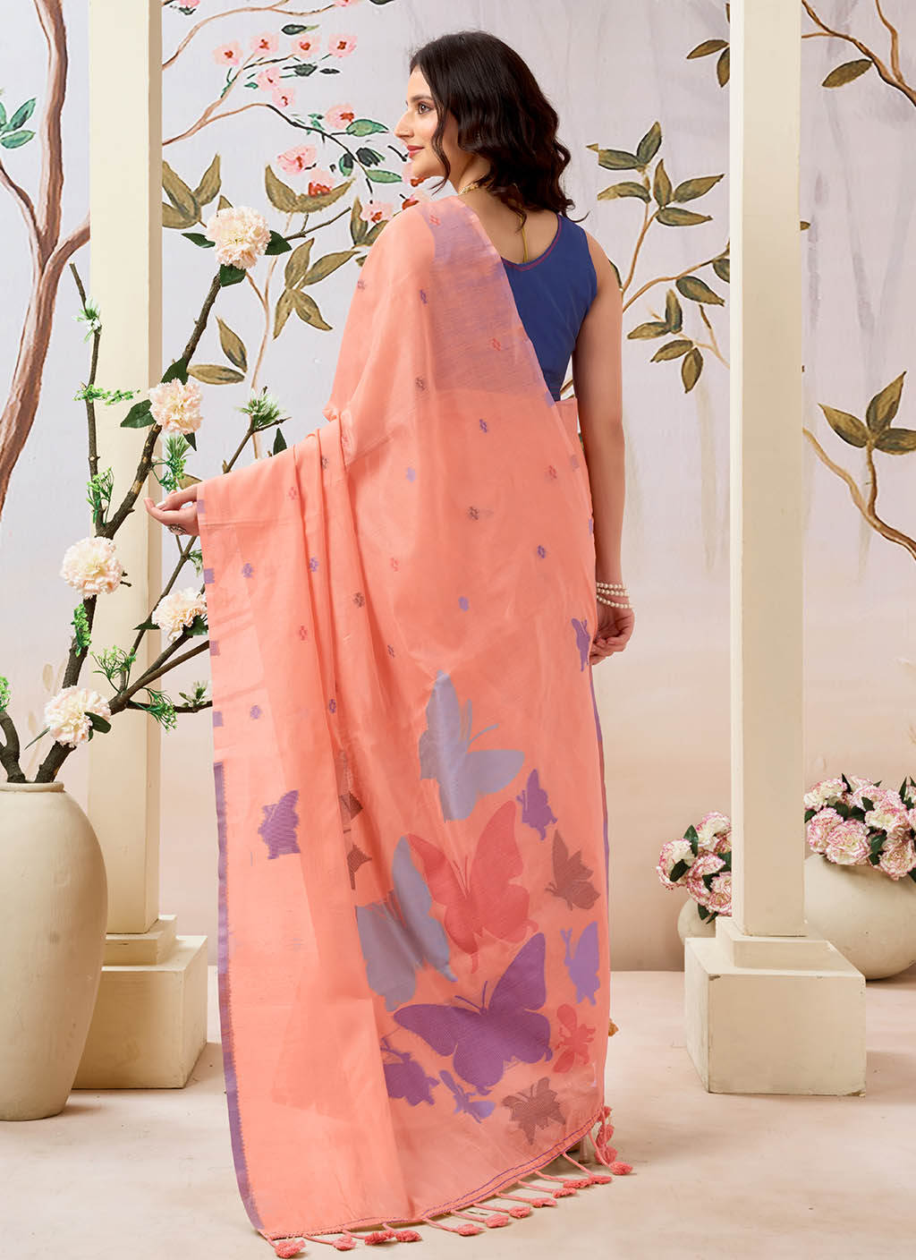 मुगा कॉटन साड़ी