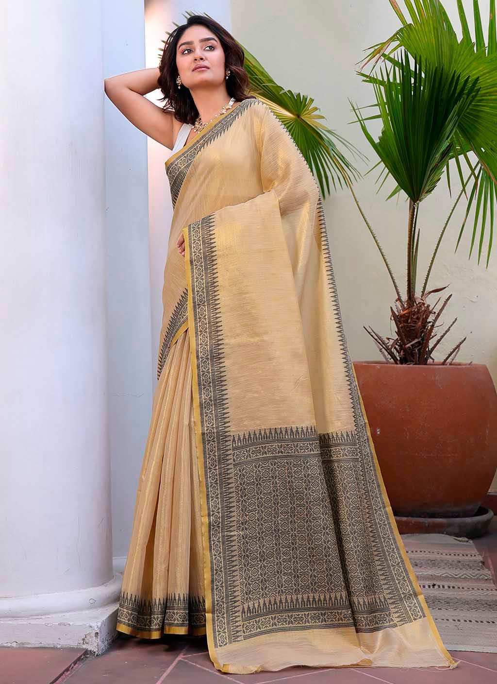 Urja Tissue Linen Saree