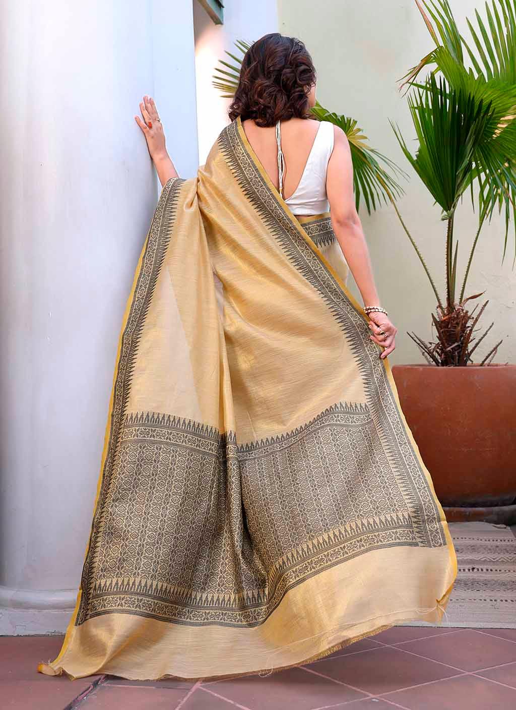 Urja Tissue Linen Saree