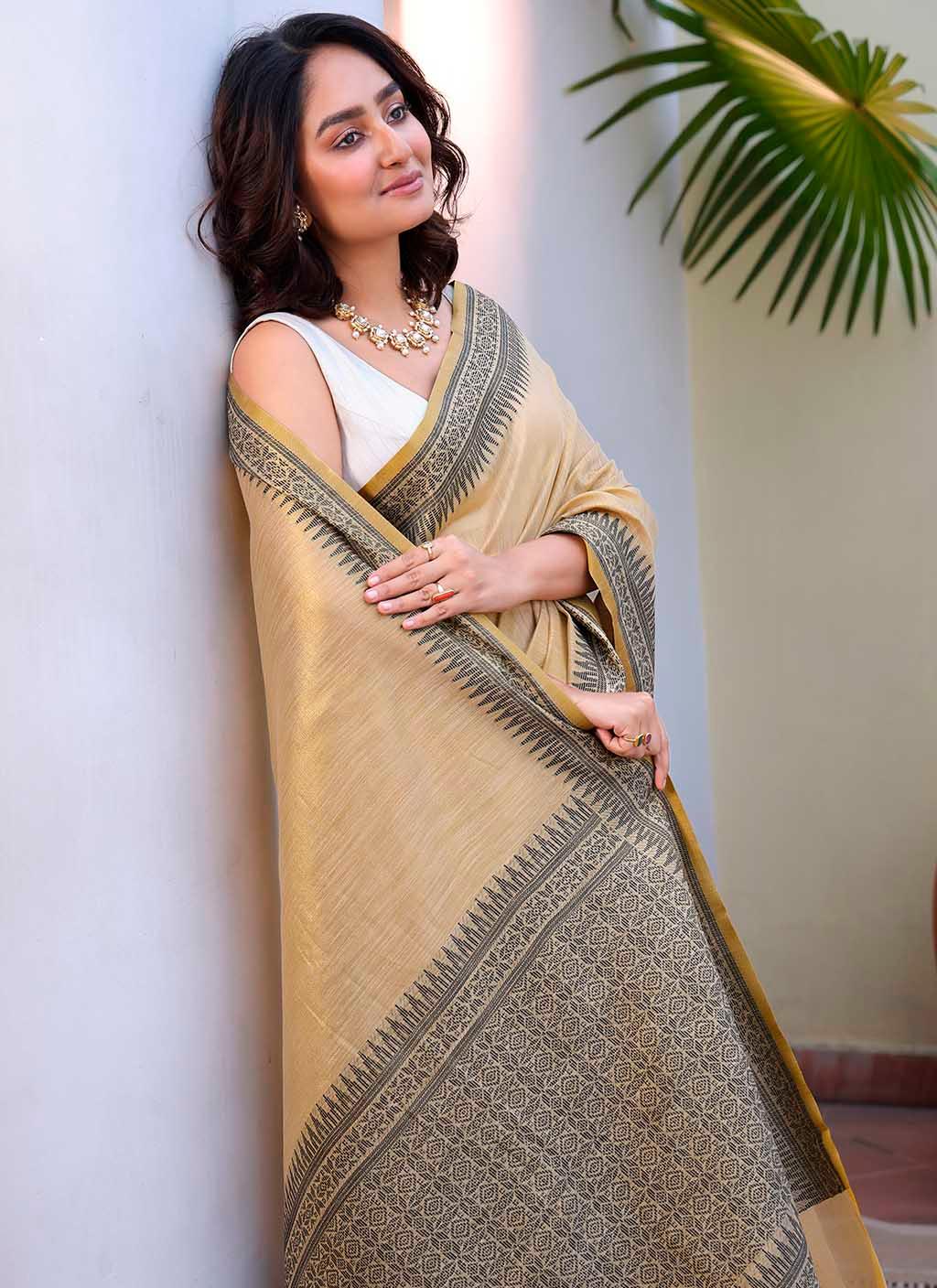 Urja Tissue Linen Saree