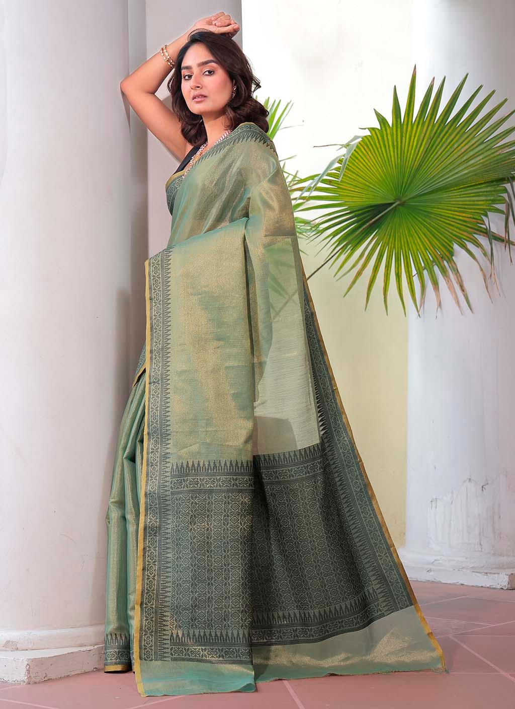 Prakrui Tissue Linen Saree
