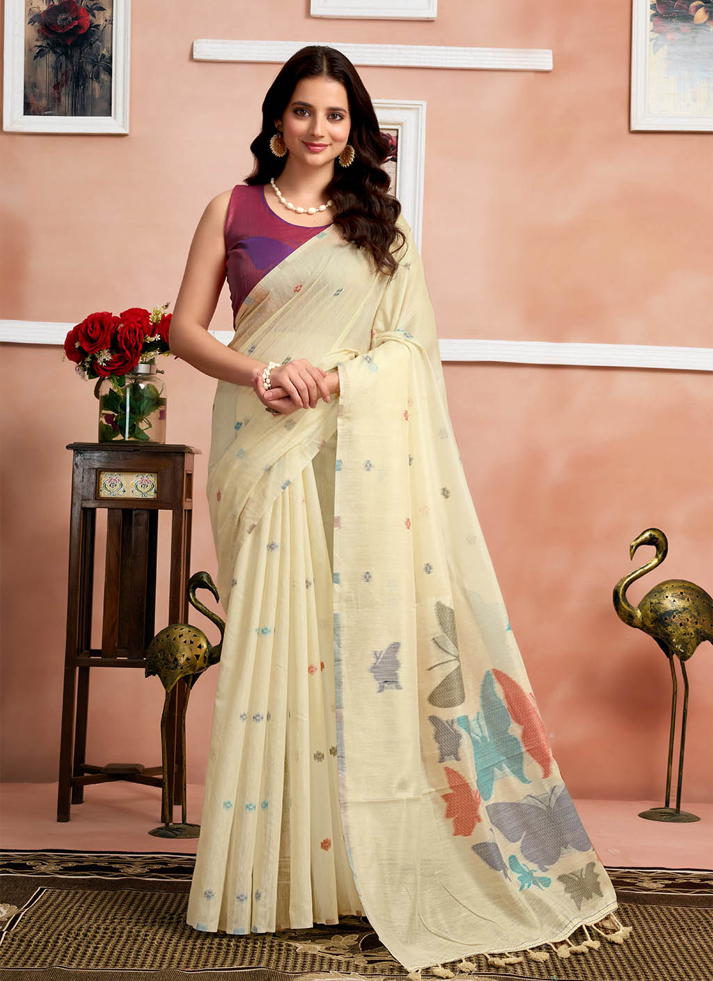 Apeksha	Mul Cotton Saree