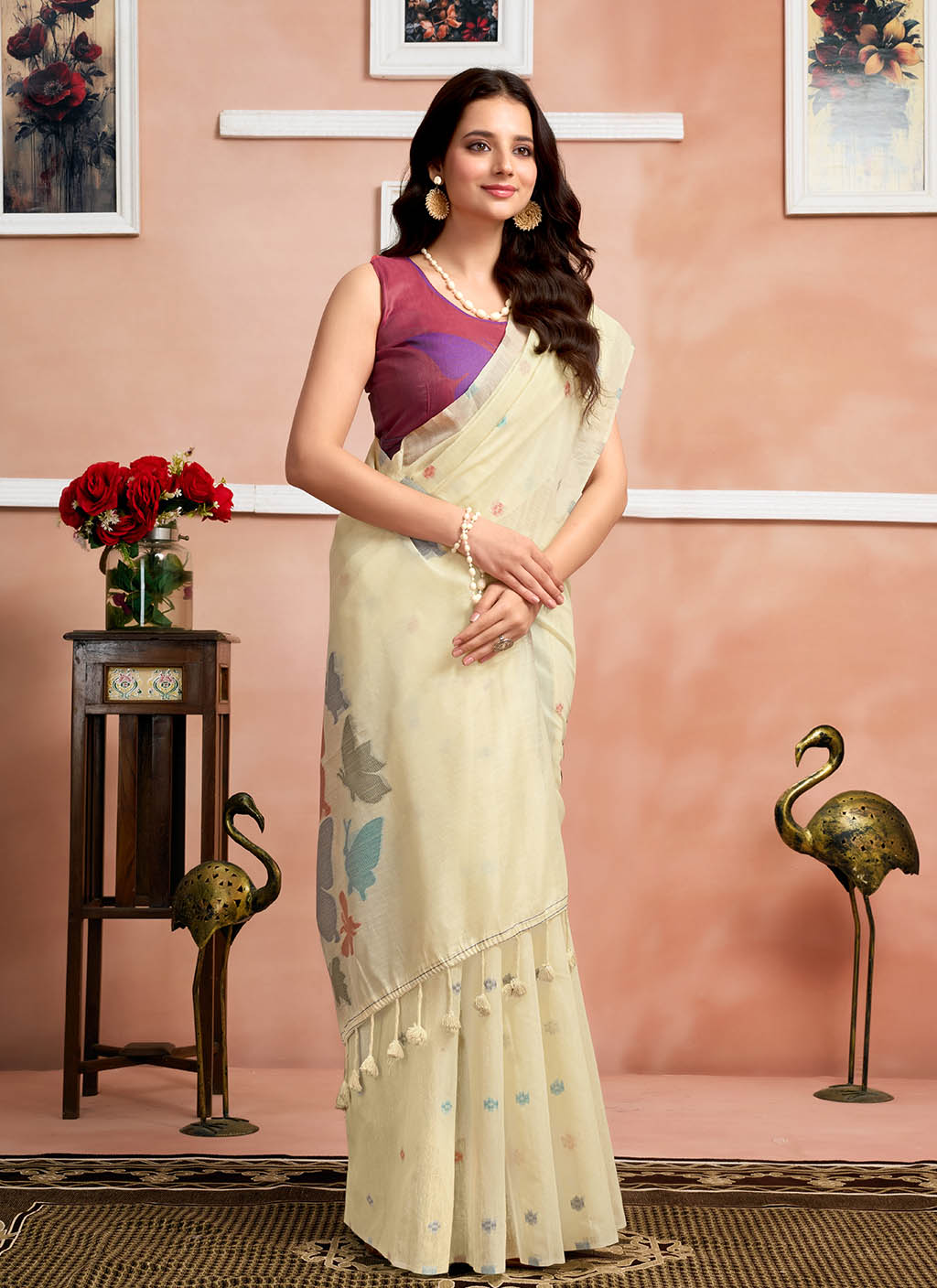 Apeksha	Mul Cotton Saree