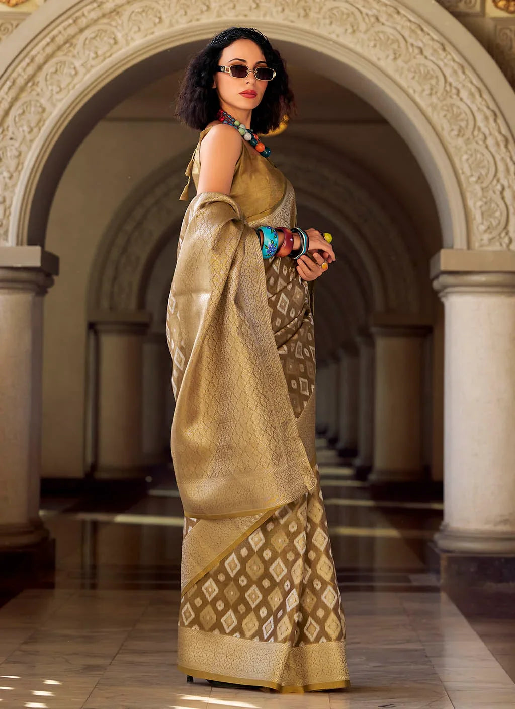 Kusum Ikkat Tissue Saree