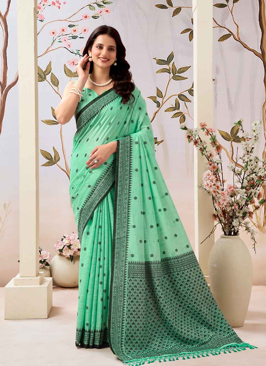 Eshwari Pure Linen Saree
