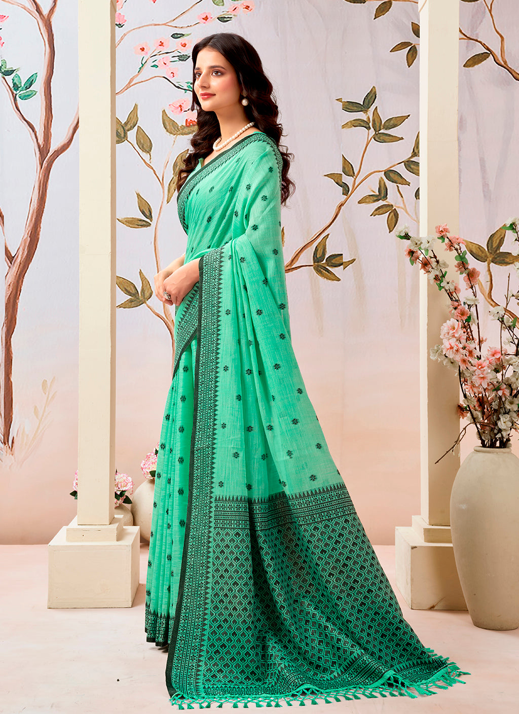 Eshwari Pure Linen Saree