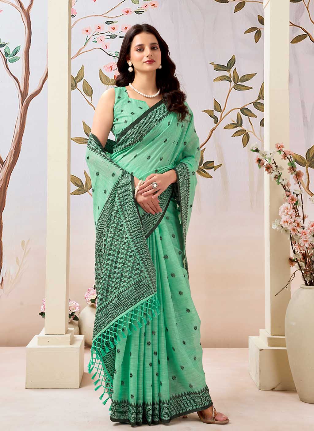 Eshwari Pure Linen Saree