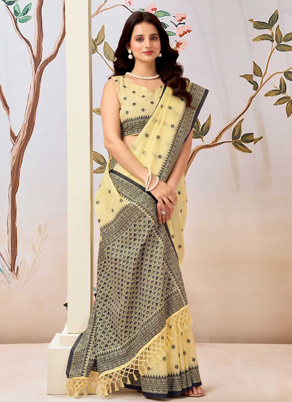 Ishwari Pure Linen Saree