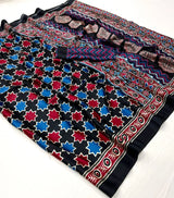 Ajarakh (Saree) - Satin Silk