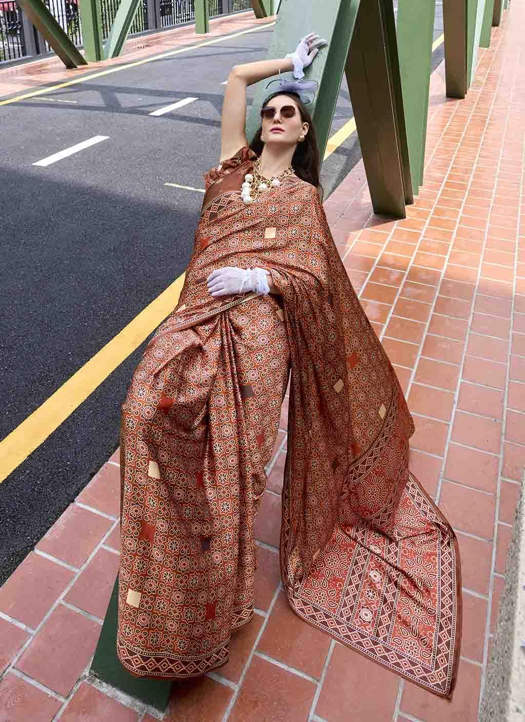 Ajarakh (saree) - Japan Silk