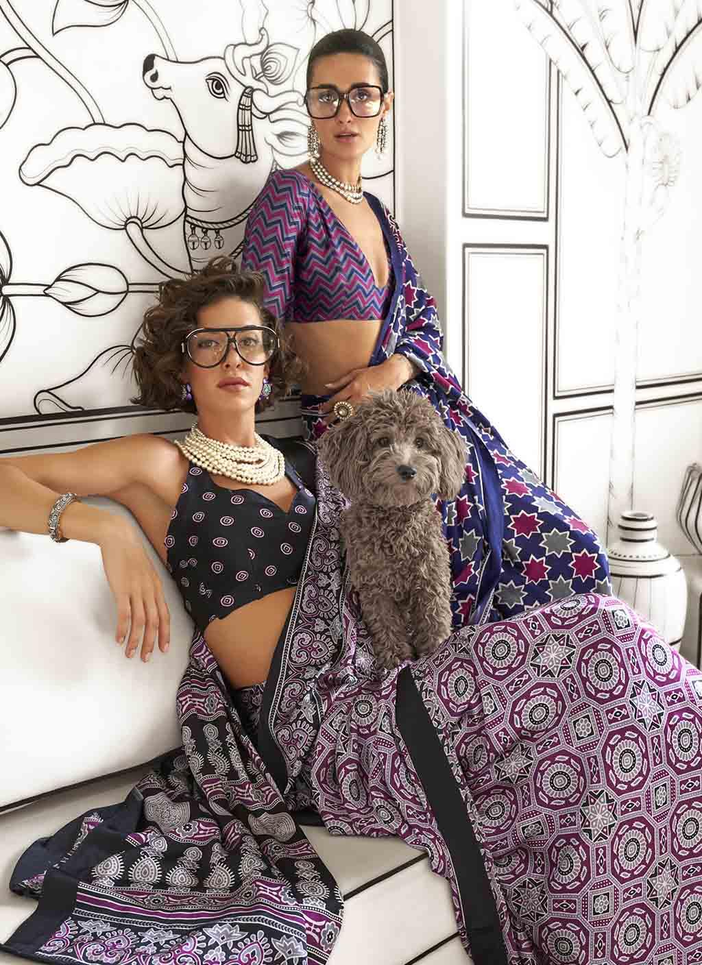 Ajarakh (Saree) - Satin Silk