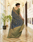 Blue Traditional Patola Silk Weaving Saree - Ranjvani