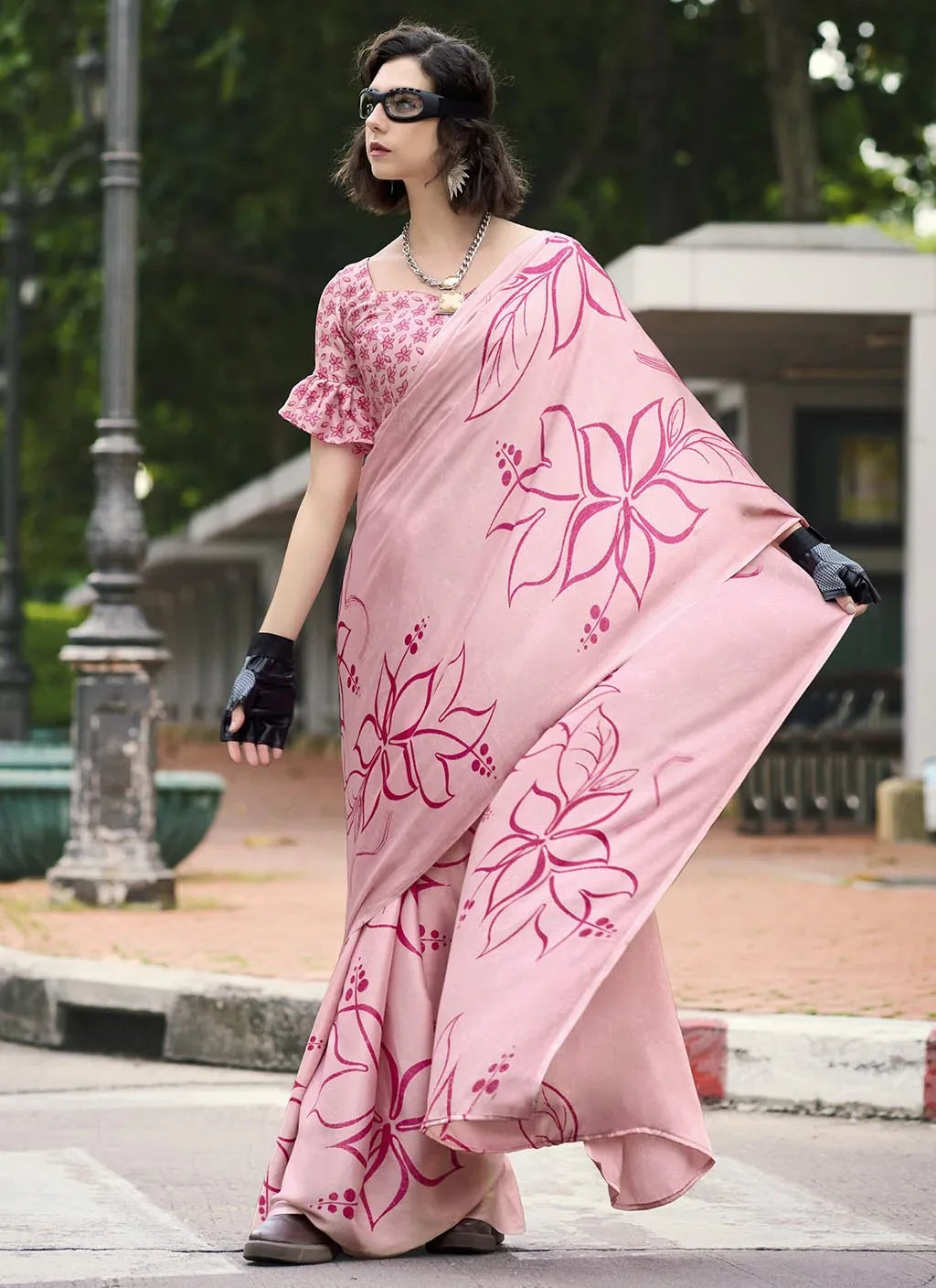 Dazzling (Saree) - Satin Silk