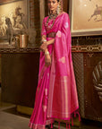Hot Pink Banarasi Silk Saree - Ranjvani