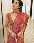 Hot Pink Traditional Patola Silk Weaving Saree - Ranjvani