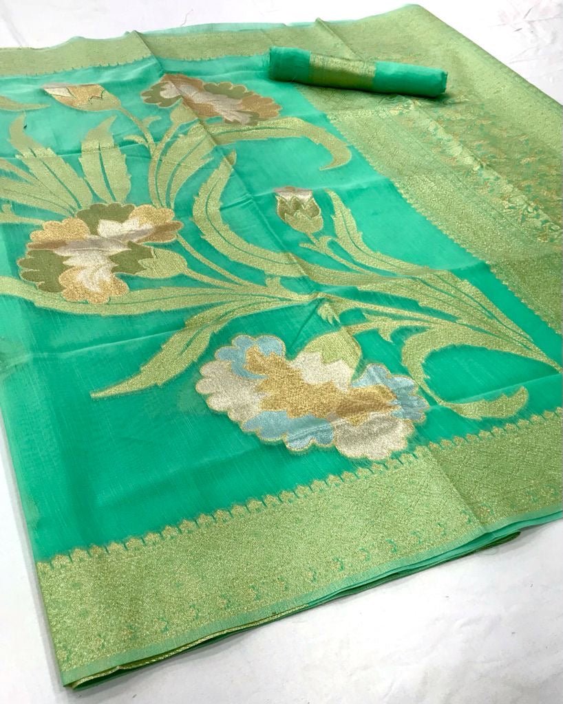 Kabana Pure Linen Saree - Ranjvani Sarees