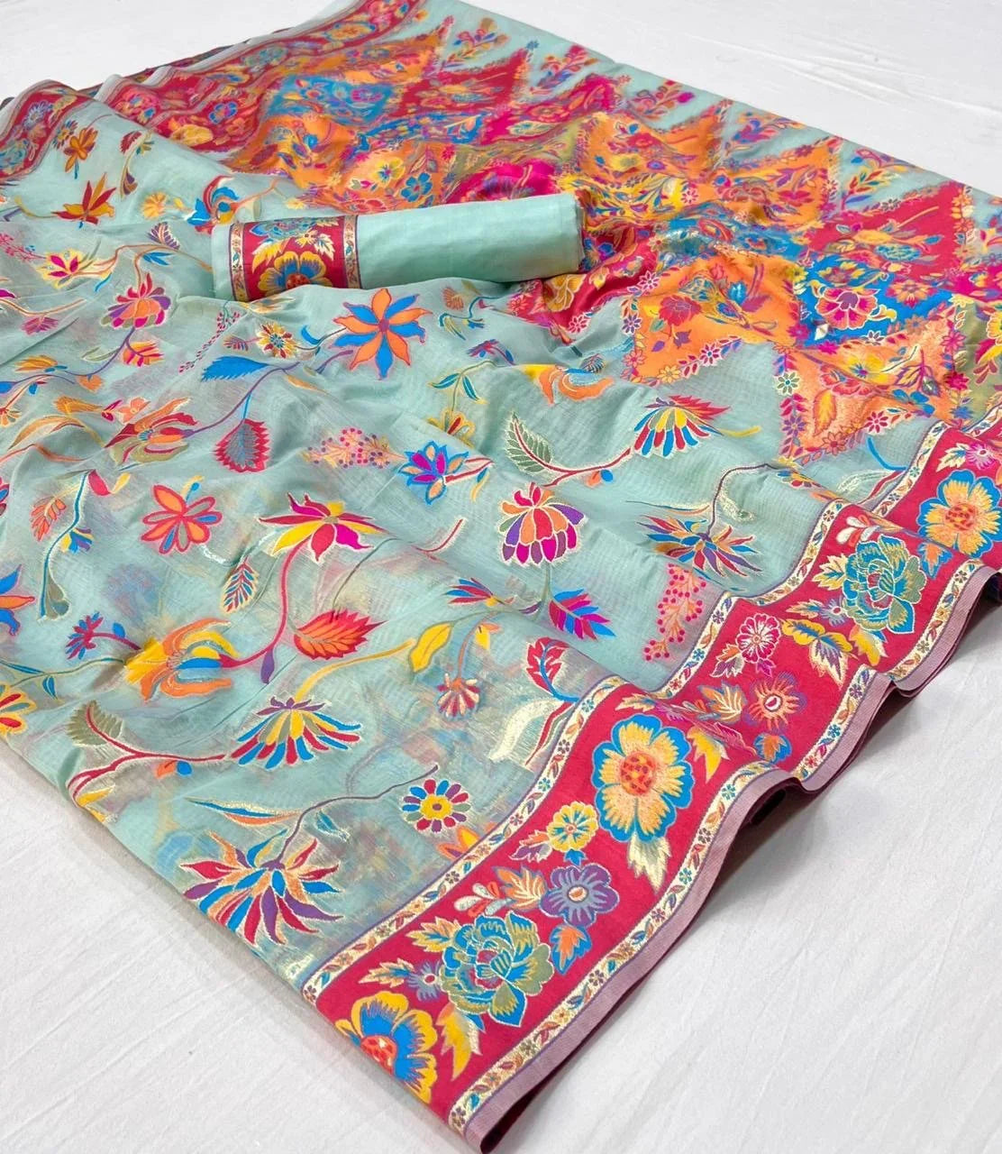 Kabira Pashmina Saree - Kashmiri Weave