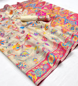 Kabira Pashmina Saree - Kashmiri Weave