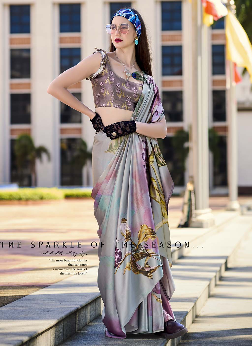 Kadali (saree) - Satin Silk