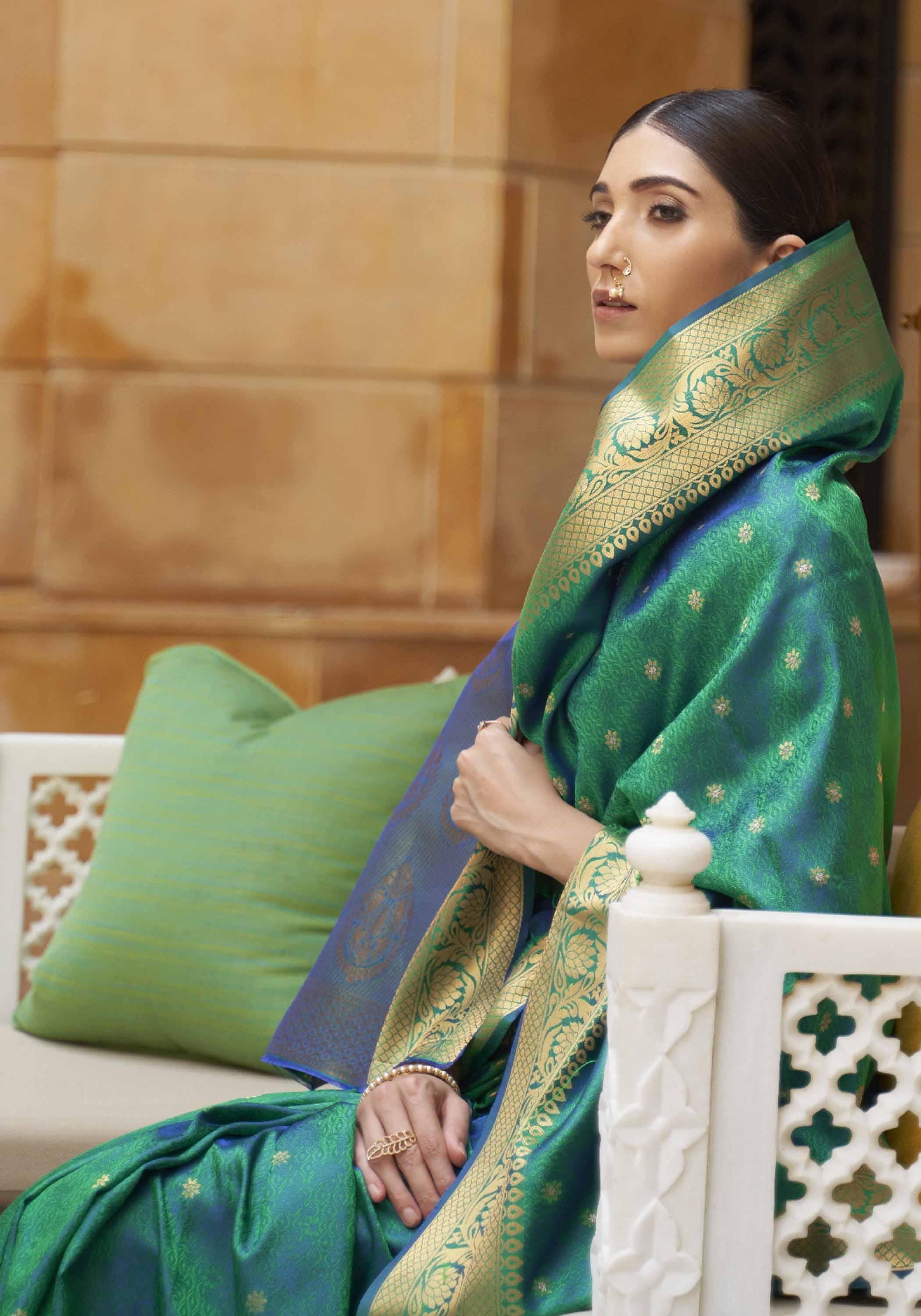 Kalandi Kalandi Kanjivaram Saree – Ranjvani Sarees