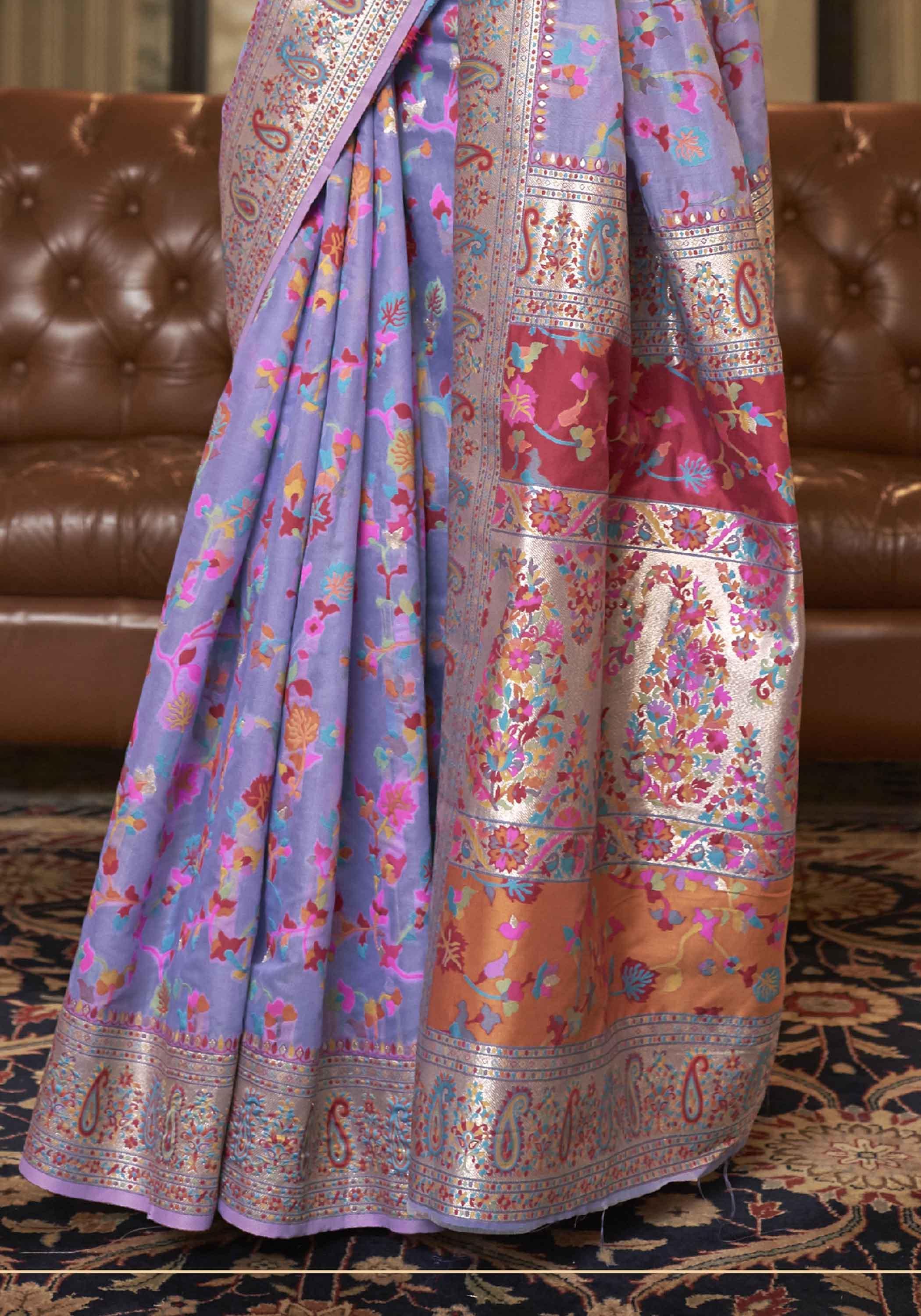 Raga Pashmina Saree - Kashmiri Weave