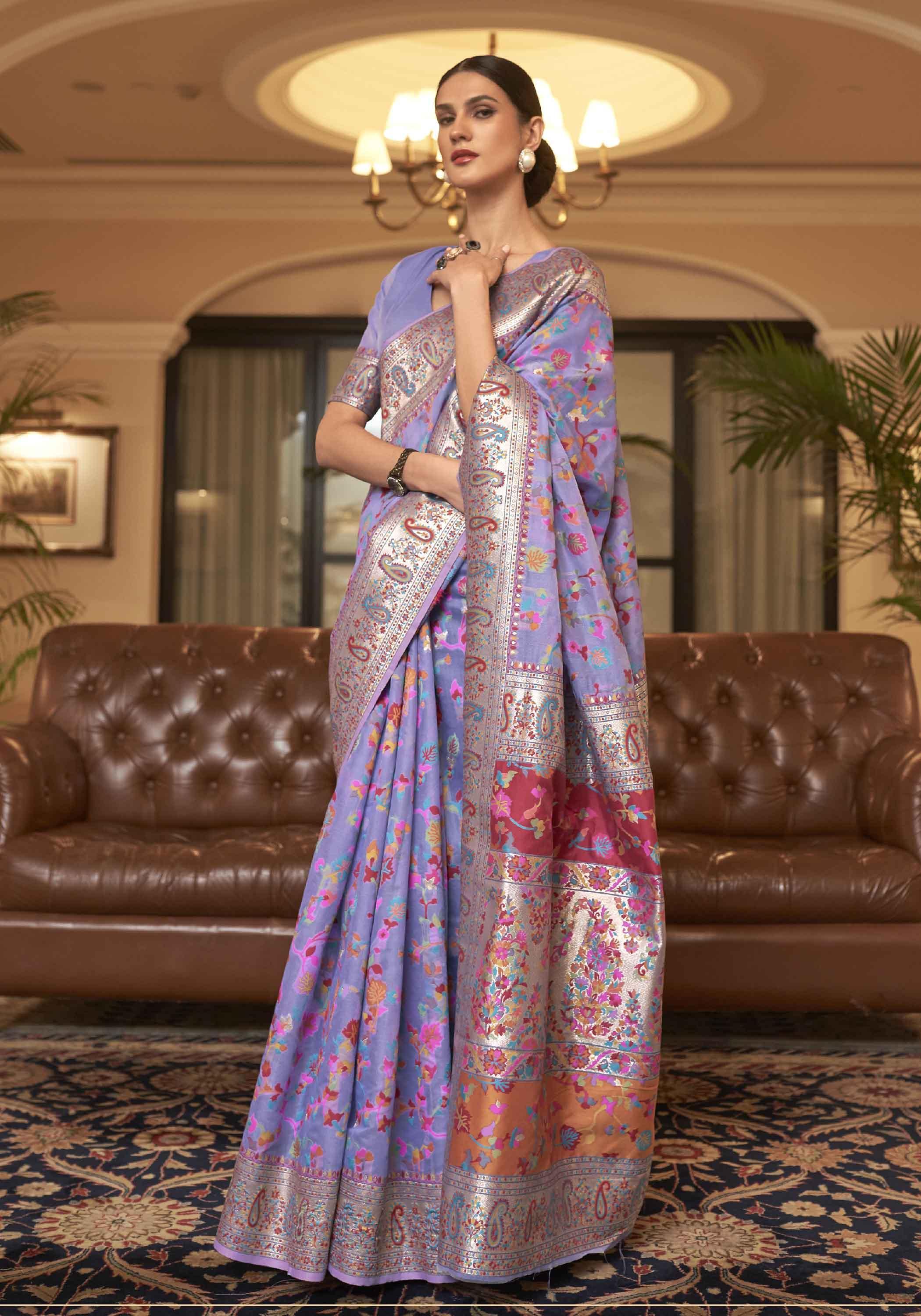 Raga Pashmina Saree - Kashmiri Weave