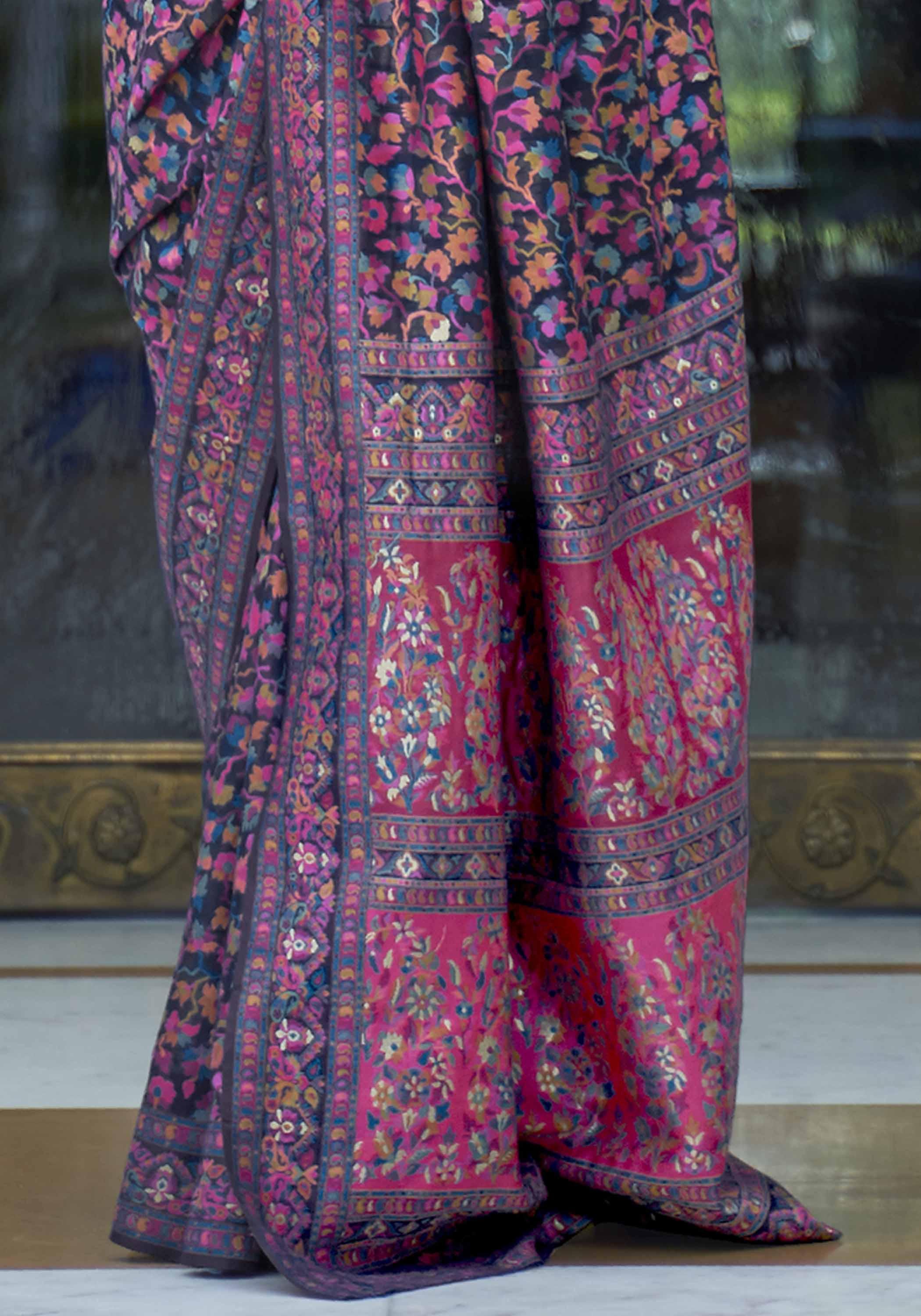 Raga Pashmina Saree - Kashmiri Weave