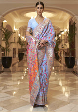 Kashifa Pashmina Saree - Kashmiri Weave