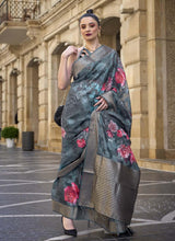 Kinsel Brasso Silk Saree - Satin Silk