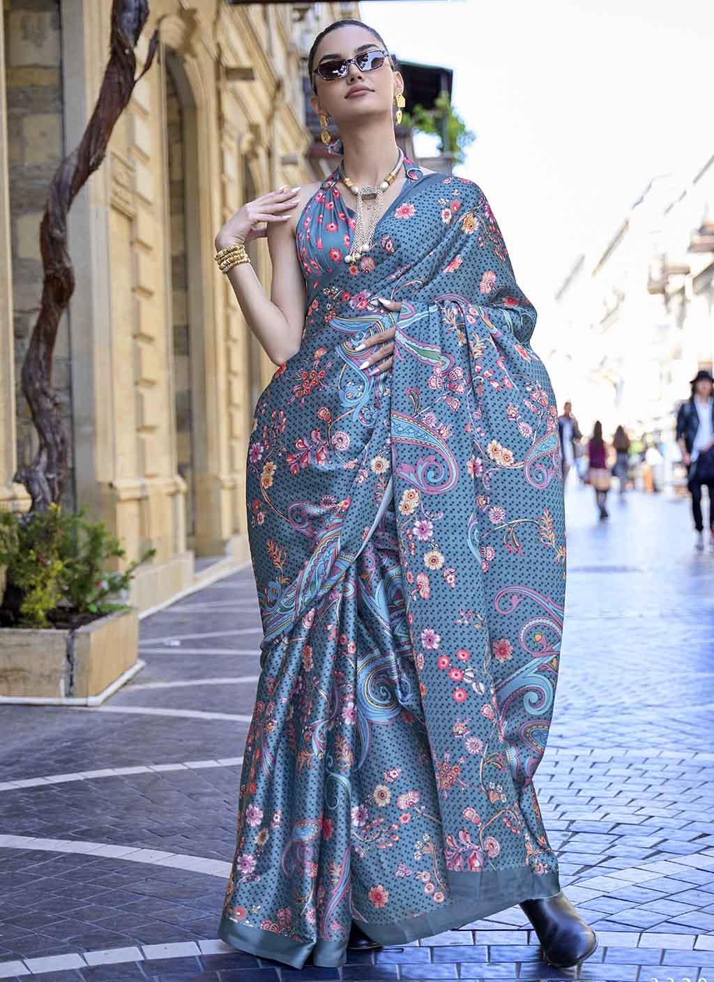 Klora Satin Silk Saree - Satin Silk