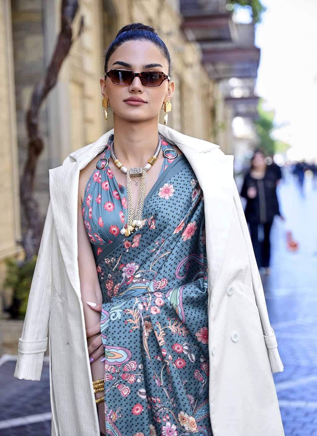 Klora Satin Silk Saree - Satin Silk