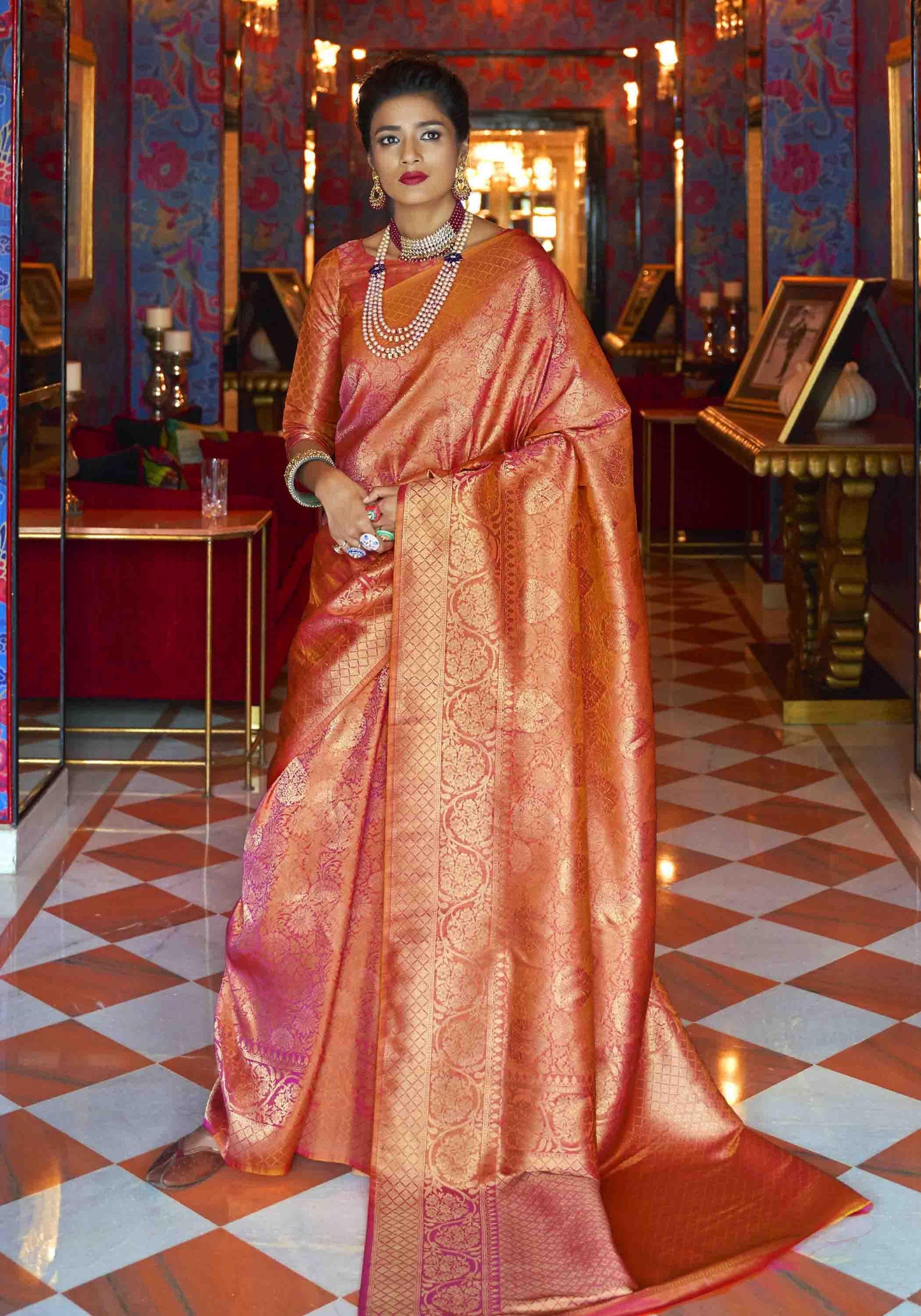 Kylie Kanjivaram Saree - Ranjvani